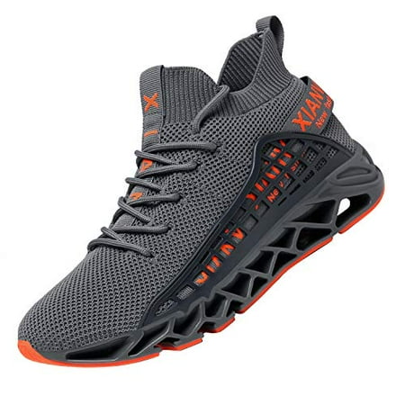 Mens Slip-on Sneakers Lightweight Athletic Running Walking Gym Tennis Shoes US
